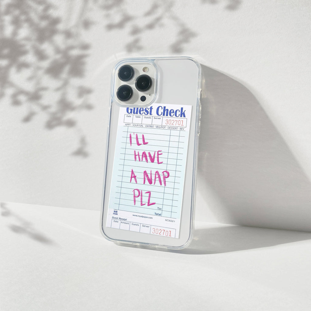 Nap Pls Guest Check Silicone Clear Case