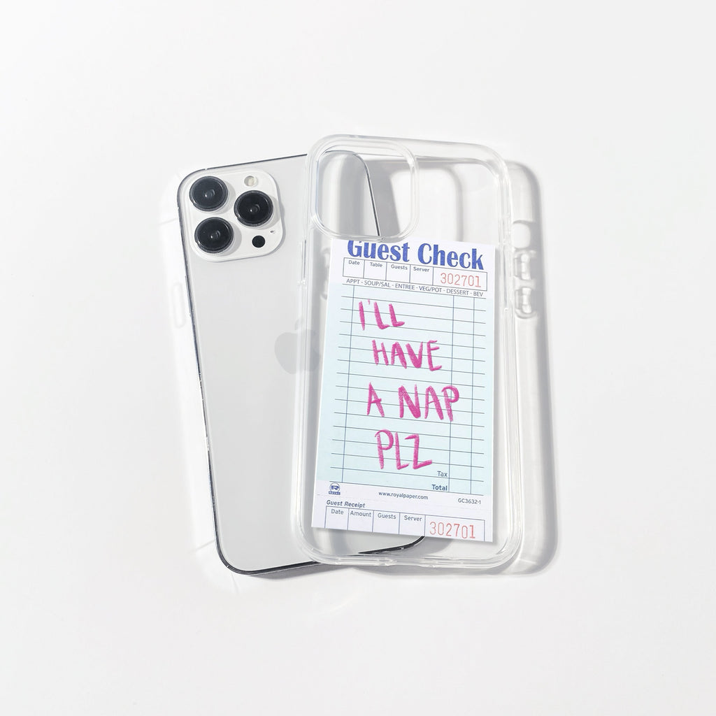 Nap Pls Guest Check Silicone Clear Case