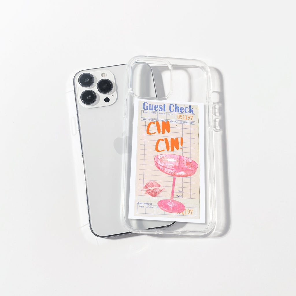Drink Guest Check Silicone Clear Case
