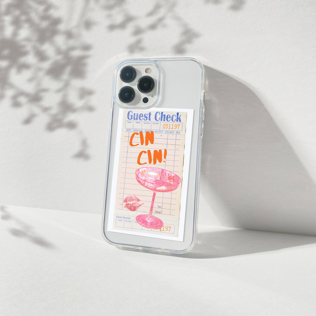 Drink Guest Check Silicone Clear Case