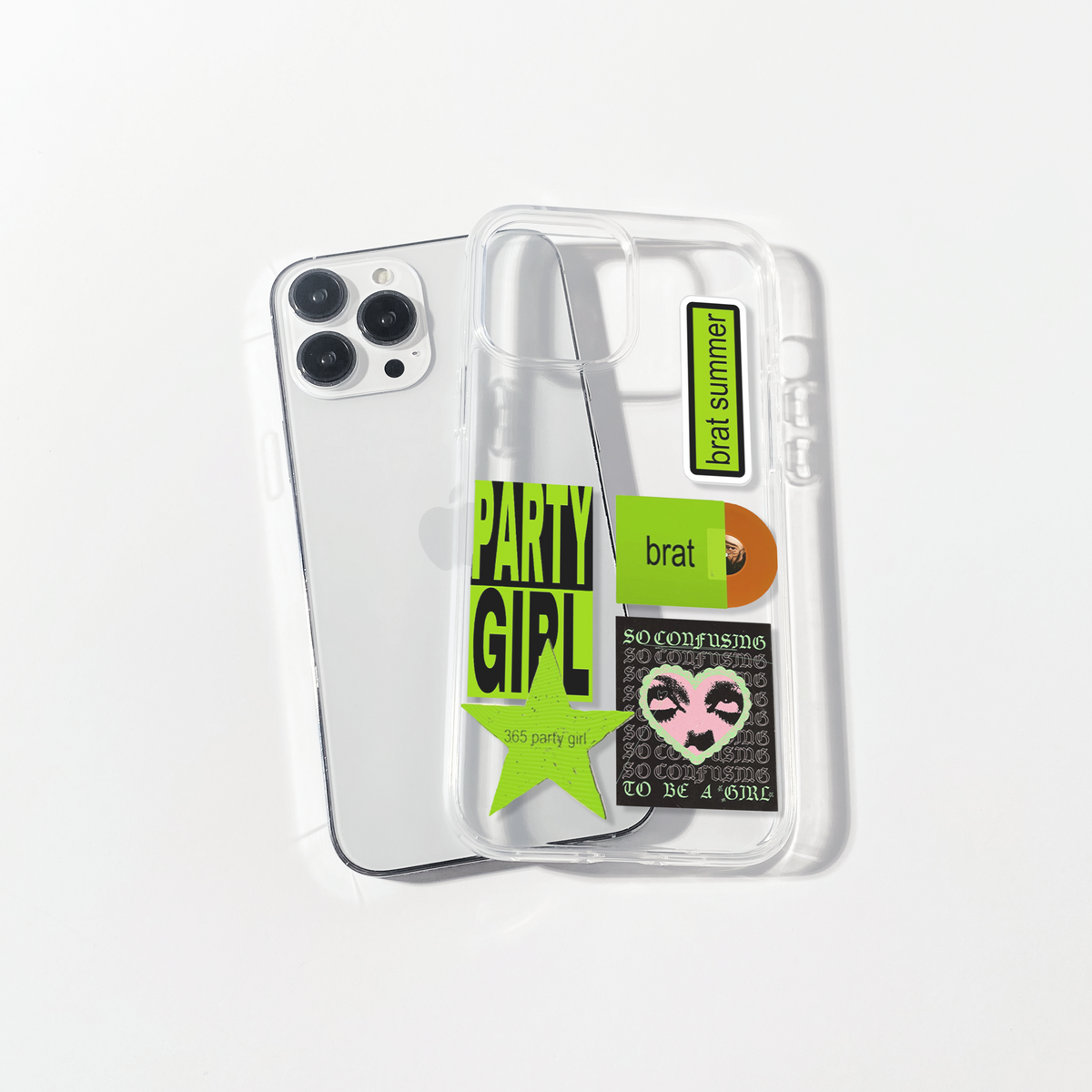 Brat Aesthetic Silicone Clear Case