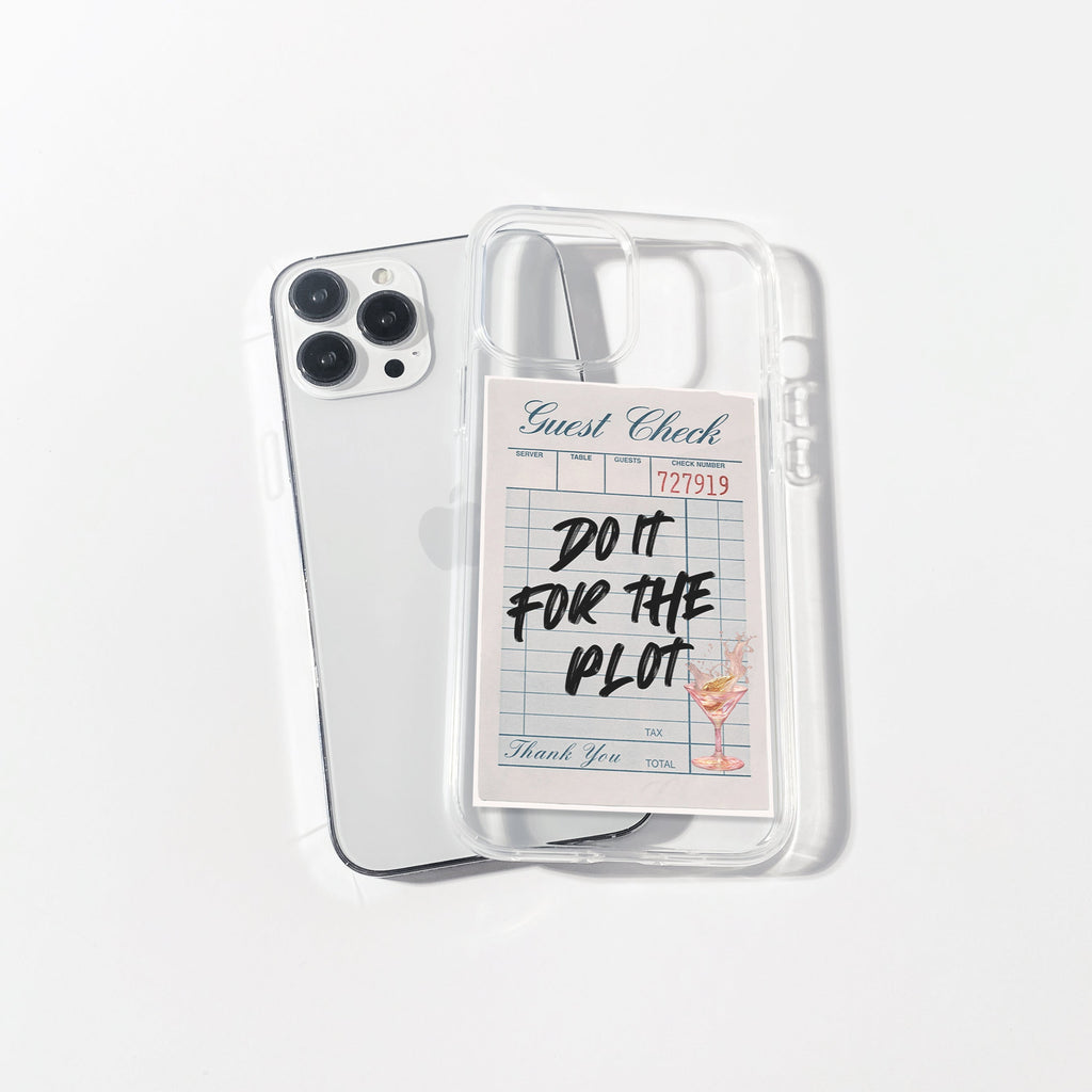 For The Plot Guest Check Silicone Clear Case