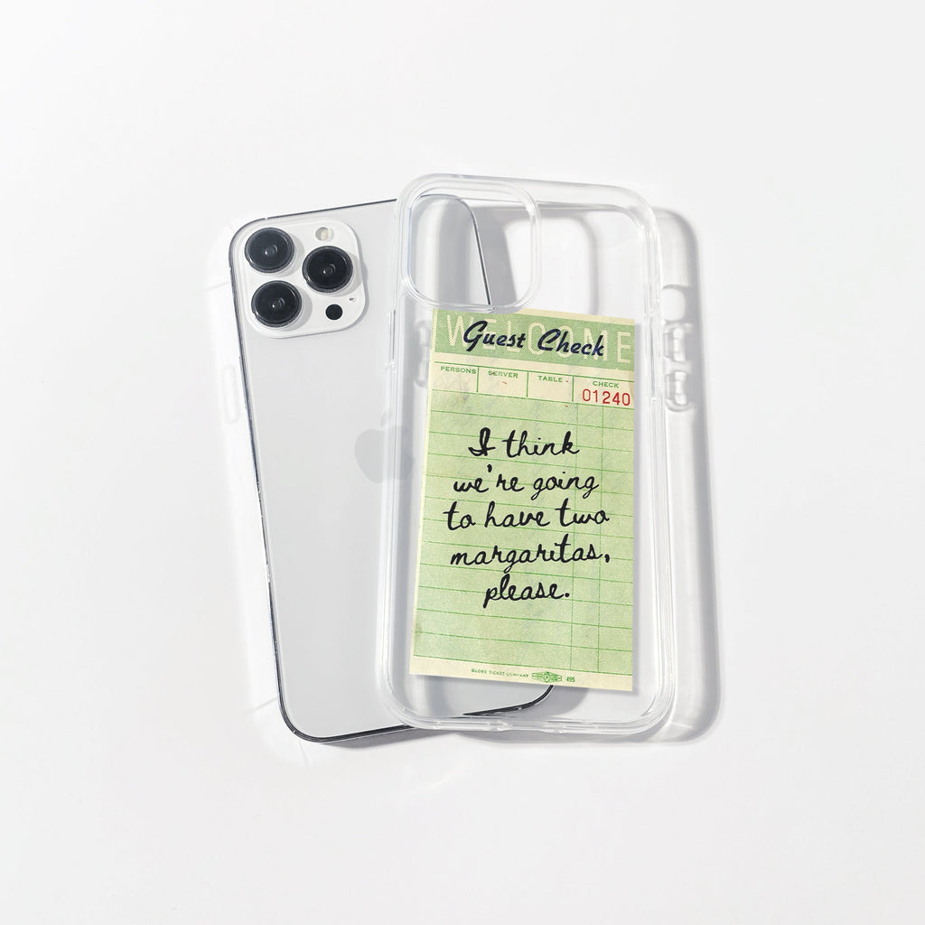 Margarita Guest Check Silicone Clear Case