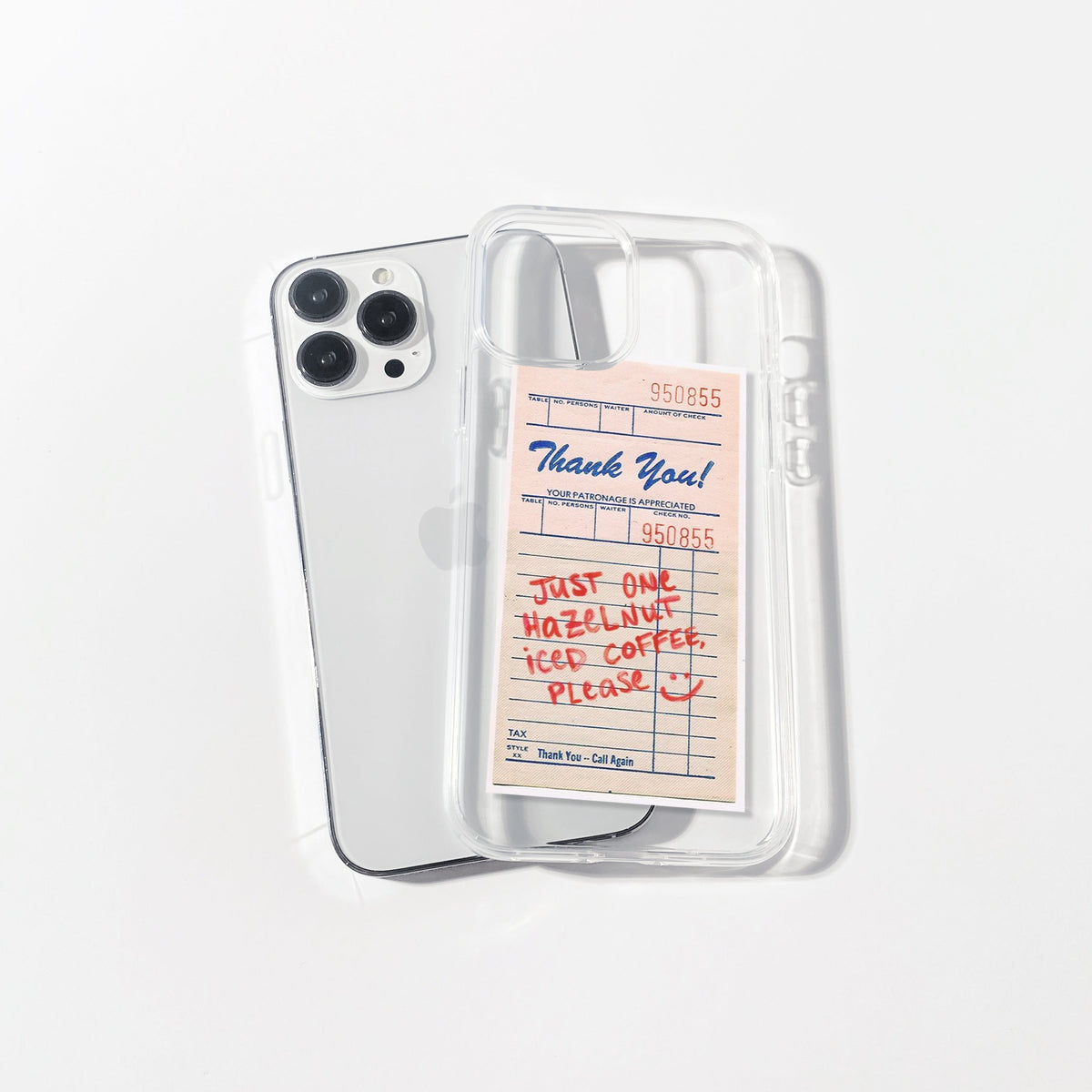 Hazelnut Guest Check Silicone Clear Case