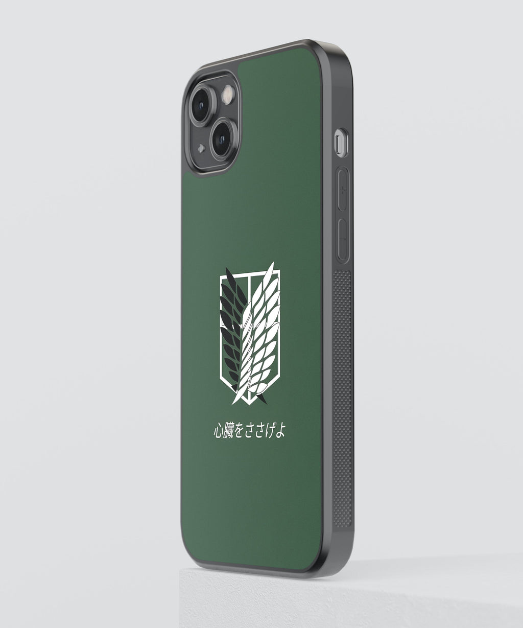 AOT Survey Corps Anime Glass Phone Case Cover