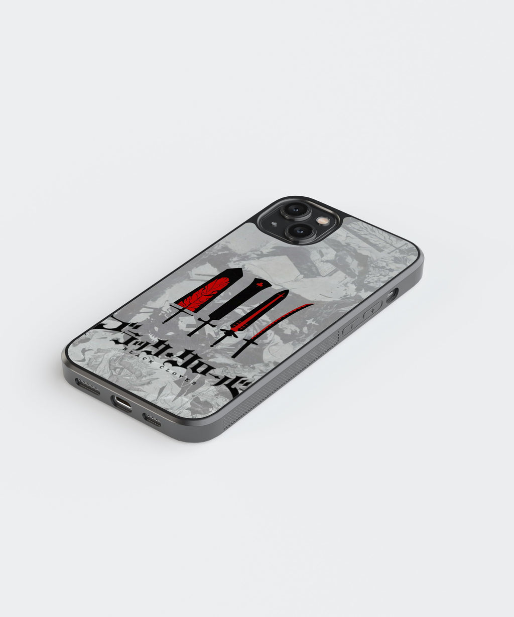 Black Clover Swords Anime Glass Phone Case Cover