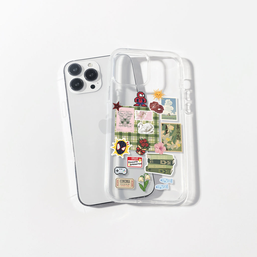 Green Meadow Aesthetic Silicone Clear Case