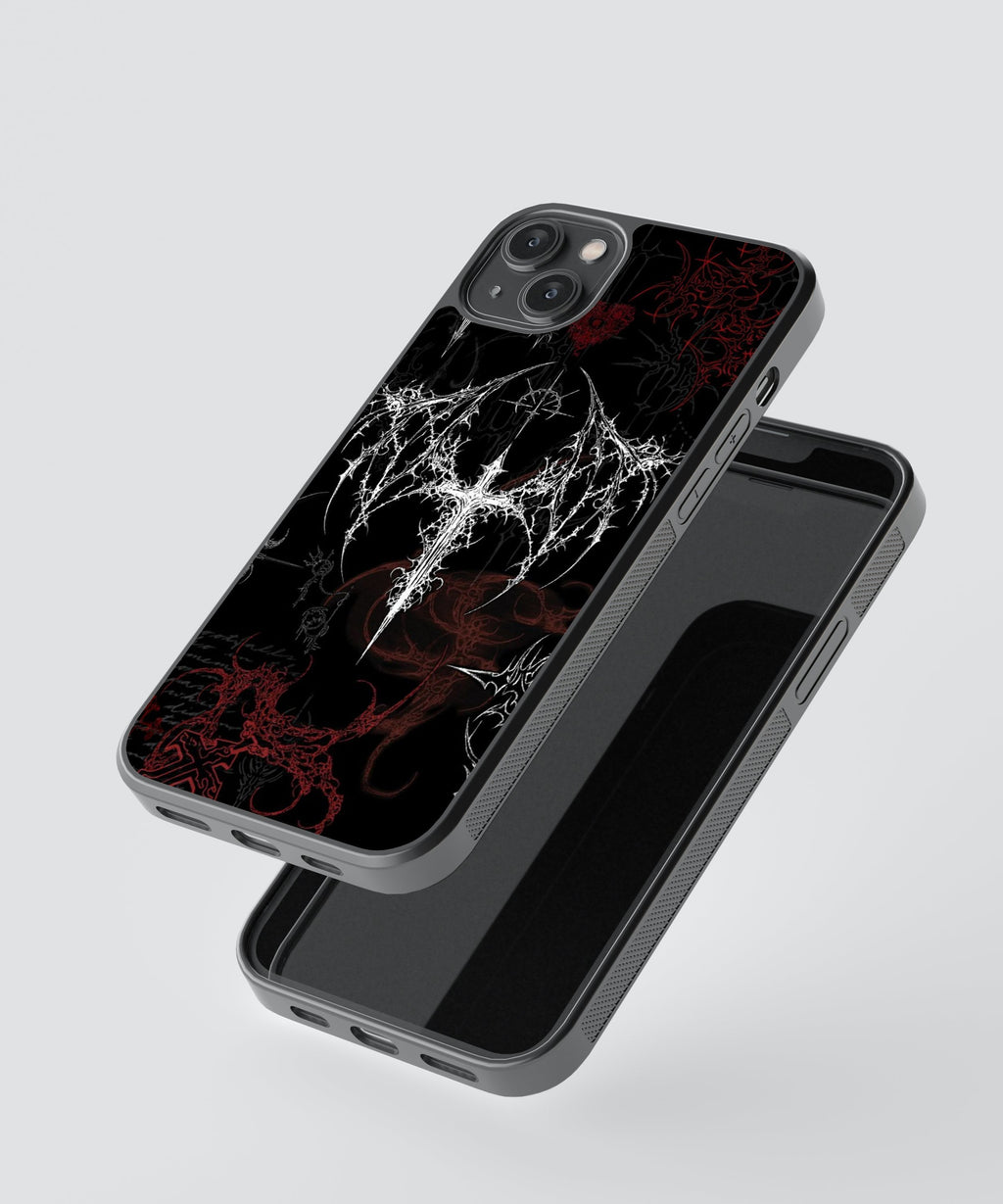 Macabre Cybersigilism Glass Phone Case Cover