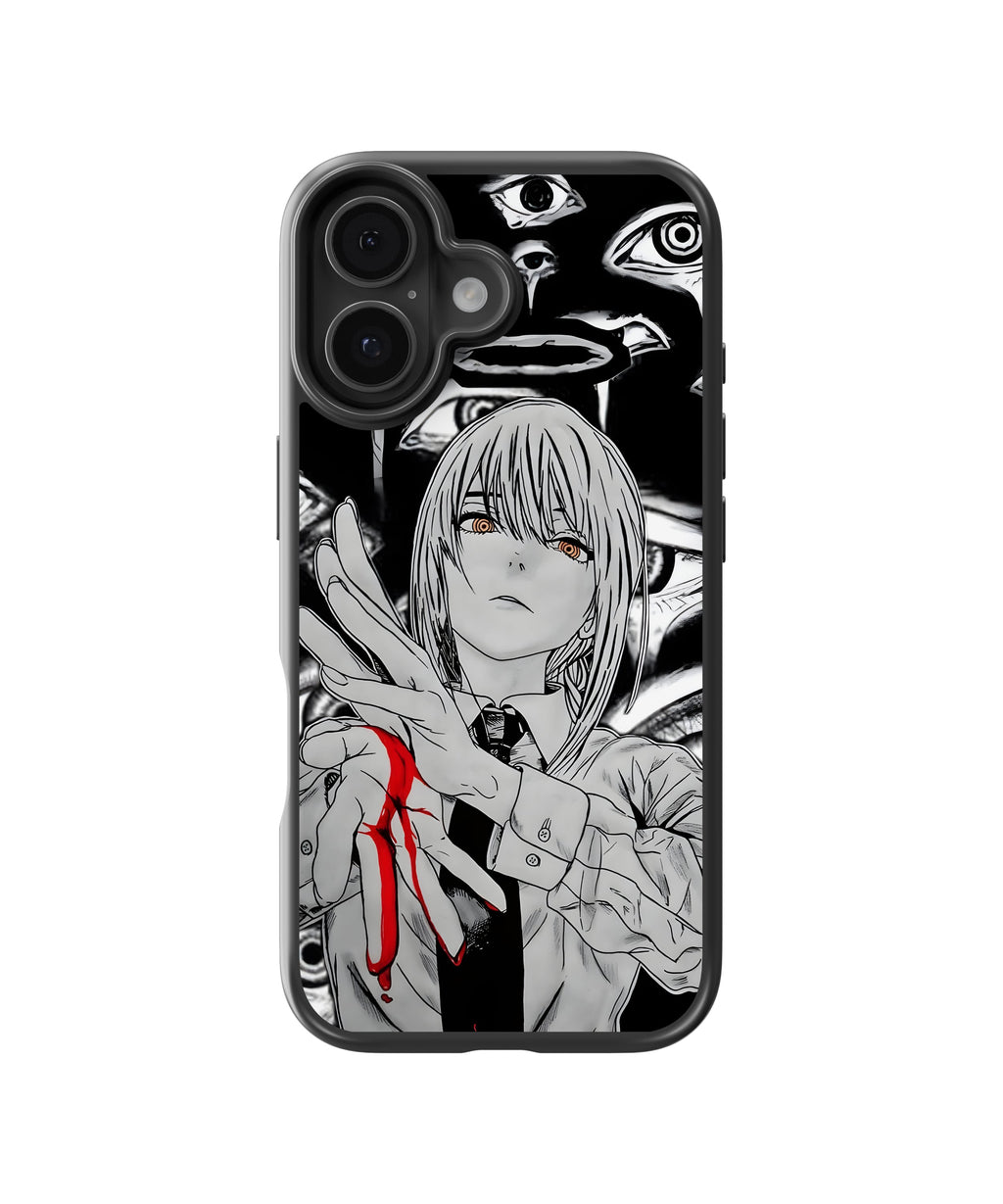 Makima Contract Anime Glass Phone Case Cover