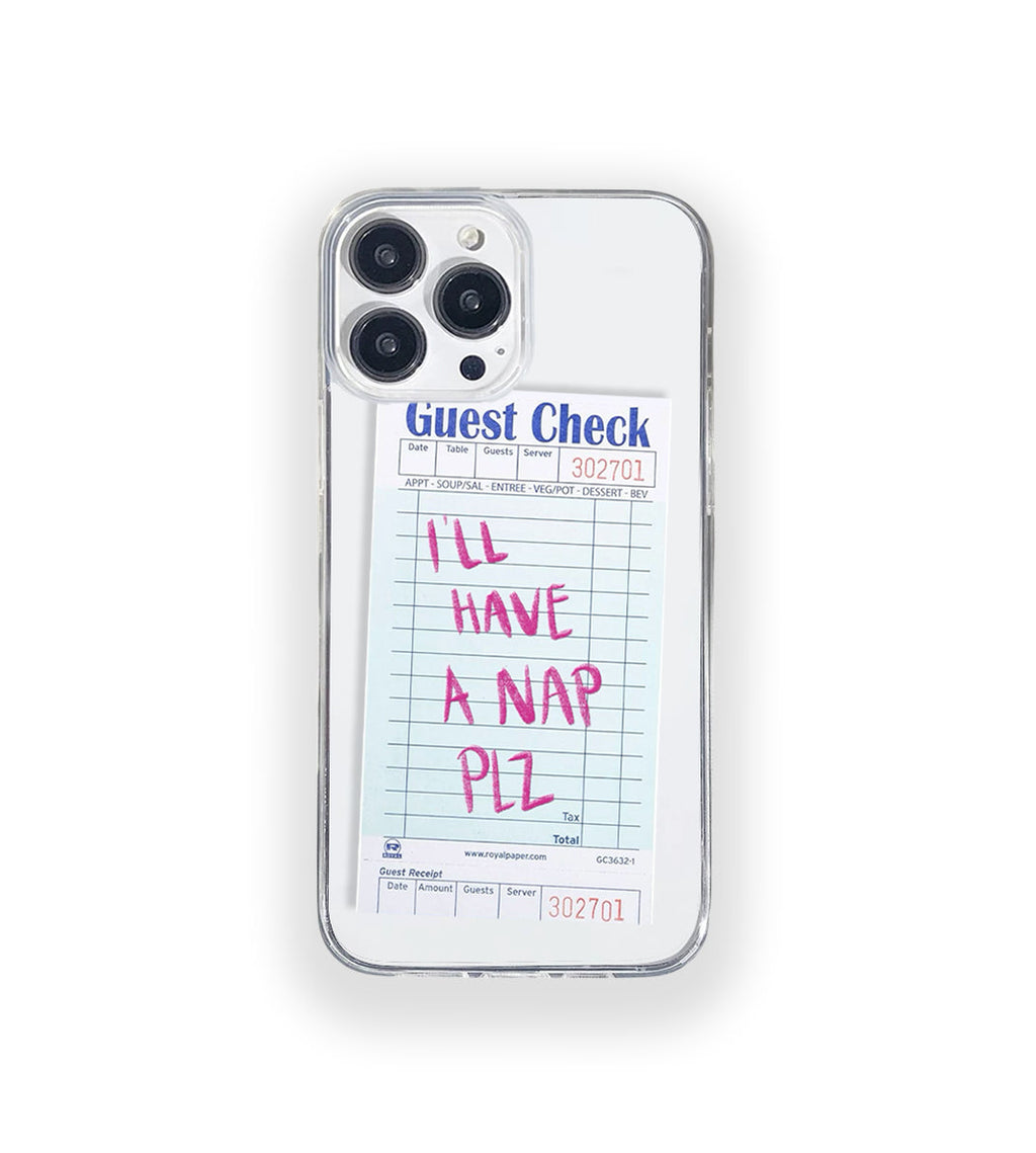 Nap Pls Guest Check Silicone Clear Case