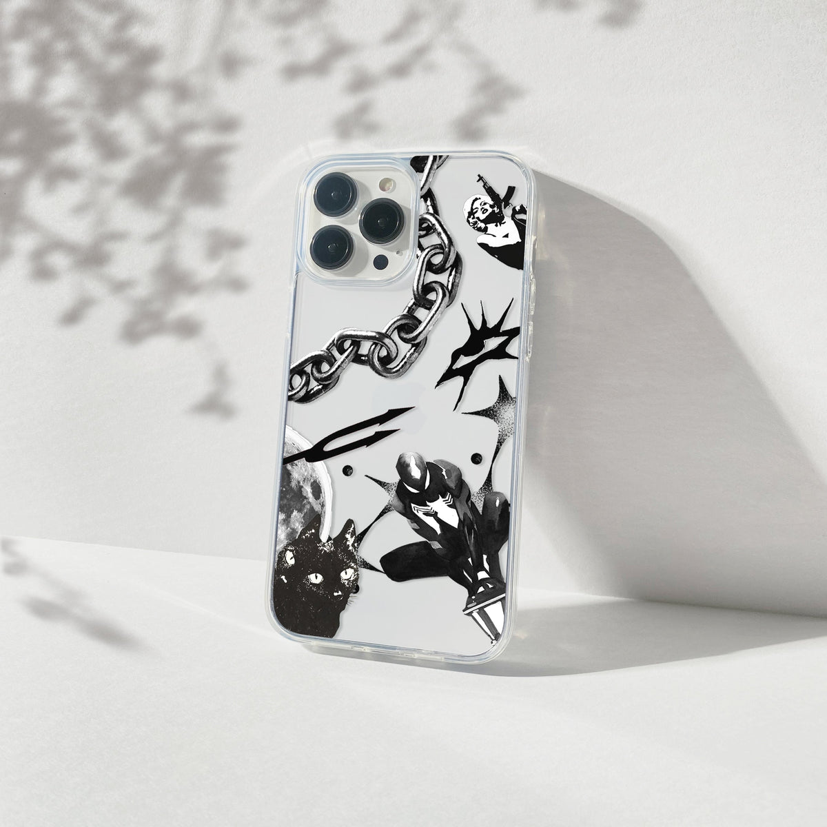 Noir Frequency Aesthetic Silicone Clear Case
