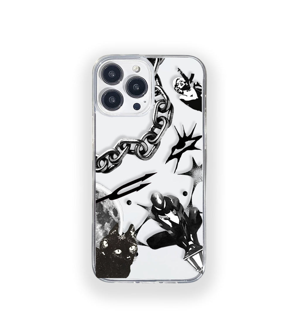Noir Frequency Aesthetic Silicone Clear Case