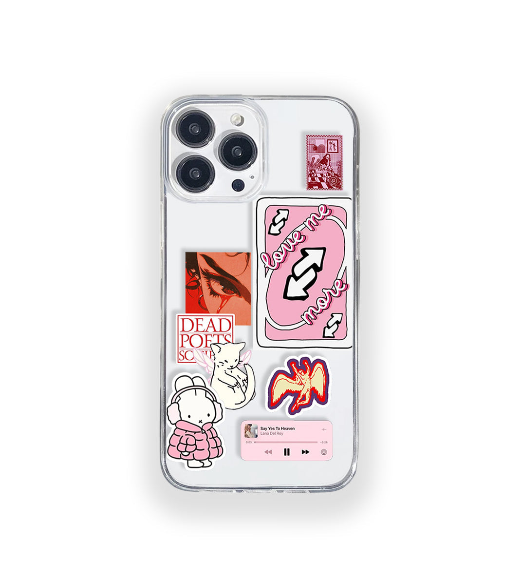 Pink Dream Aesthetic Silicone Clear Case