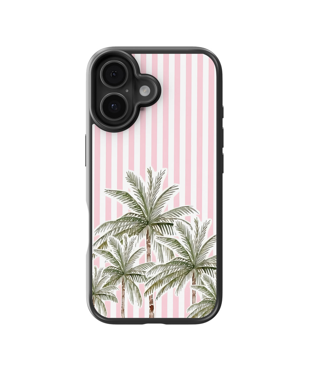 Pink Palms Beach Glass Phone Case Cover