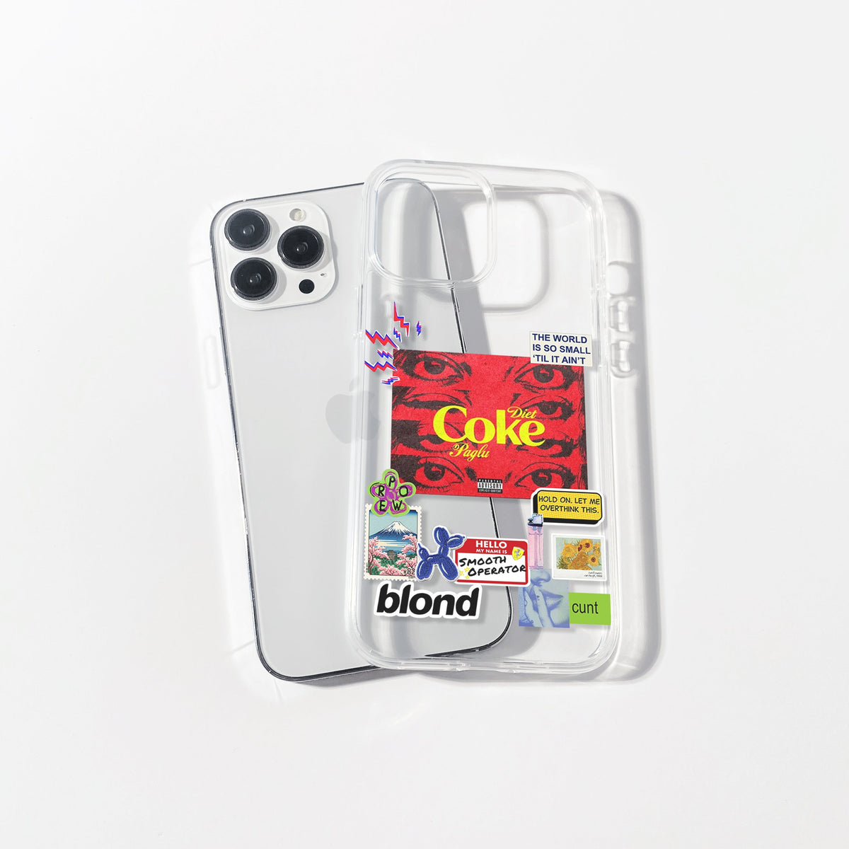Red Noise Aesthetic Silicone Clear Case