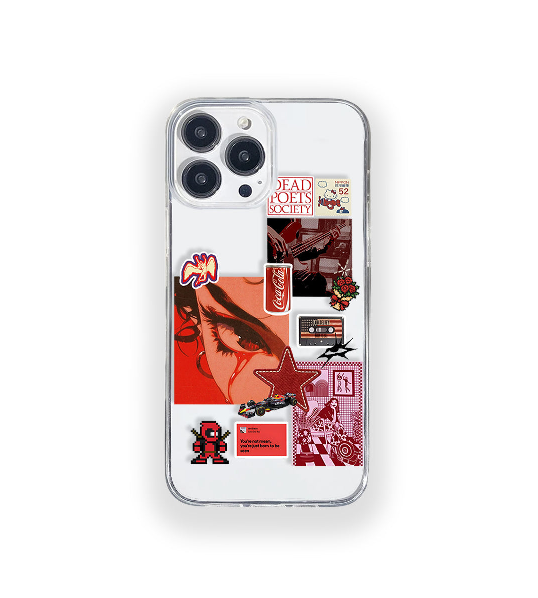 Velvet Rage Aesthetic Silicone Clear Case